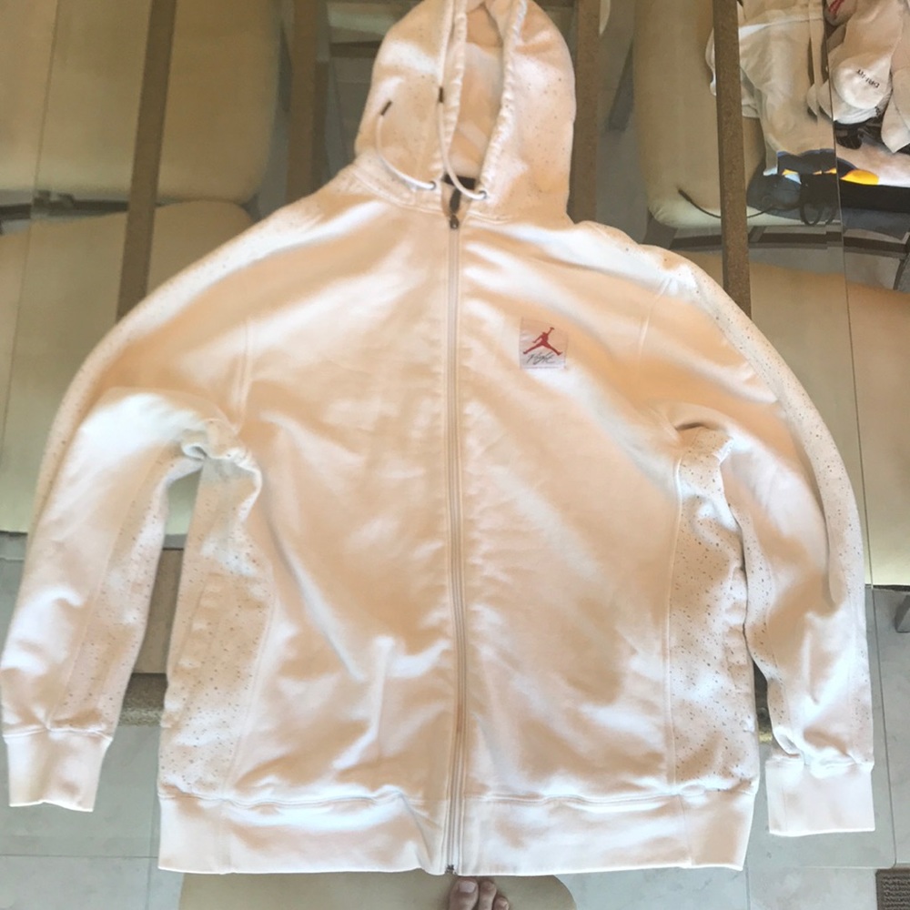 White Nike Jordan Zip Up Fleece